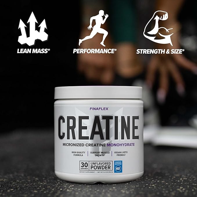 FINAFLEX Pure CREATINE, Unflavored - 5.3 oz - Promotes Muscular Strength, Size & Performance - 100%