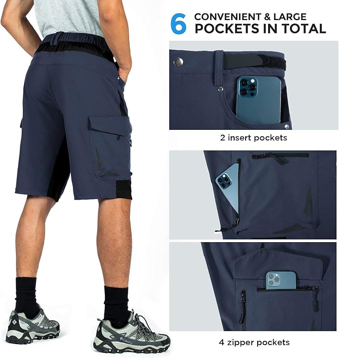 XKTTAC Men's Outdoor Quick Dry Lightweight Stretchy Shorts for Hiking, Tactical, Camping, Travel