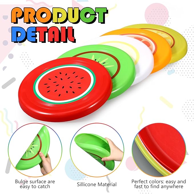 10 Pack Flying Disc Disk Flyer Disc Outdoor Training Interactive Flying Discs Bulk for Adults Dogs