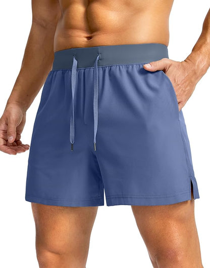 Men's Running Shorts with Zipper Pockets 9 Inch/ 7 Inch / 5 Inch Lightweight Quick Dry Gym Workout