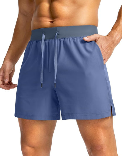 Men's Running Shorts with Zipper Pockets 9 Inch/ 7 Inch / 5 Inch Lightweight Quick Dry Gym Workout