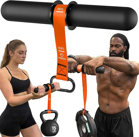 FitBeast Forearm Strengthener & Forearm Exerciser, Wrist Roller with Thicker Handle, Forearm