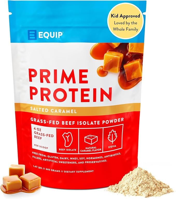 Equip Foods Prime Protein Powder | Clean, Grass Fed Beef Protein Powder, Carnivore Protein Isolate