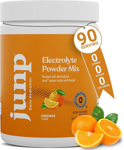 JUNP Electrolytes Powder No Sugar No Carbs, Sweet Tangy Citrus Orange Keto Electrolyte Drink Mix