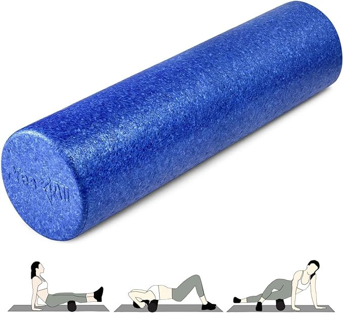 Yes4All High-Density EPP Round Back Roller Foam, Exercise Foam Roller for Yoga, Pilates &