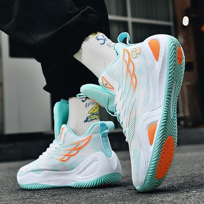High Top Womens Mens Basketball Shoes Breathable Non Slip Outdoor Sneakers Comfortable Fashion