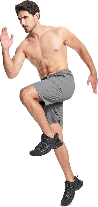 MAGCOMSEN Men's Hiking Cargo Shorts Quick Dry Lightweight 9" Golf Shorts Summer Casual Work Outdoor