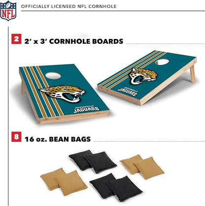 NFL 2' x 3' Solid Wood Cornhole Set with Direct Print HD Team Graphics – Great Gift for Any