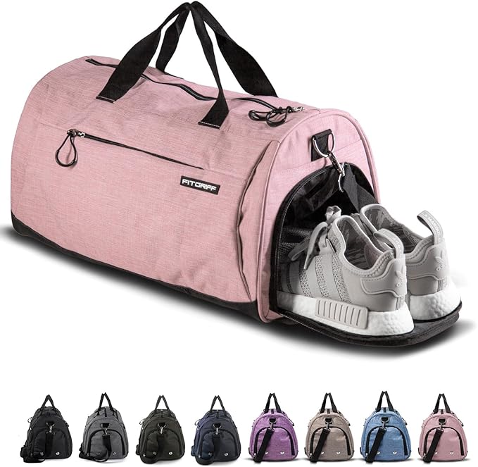 Fitgriff® Gym Bag for Men & Women with Shoe & Wet Compartment - Duffle Bag for Travel, Sports
