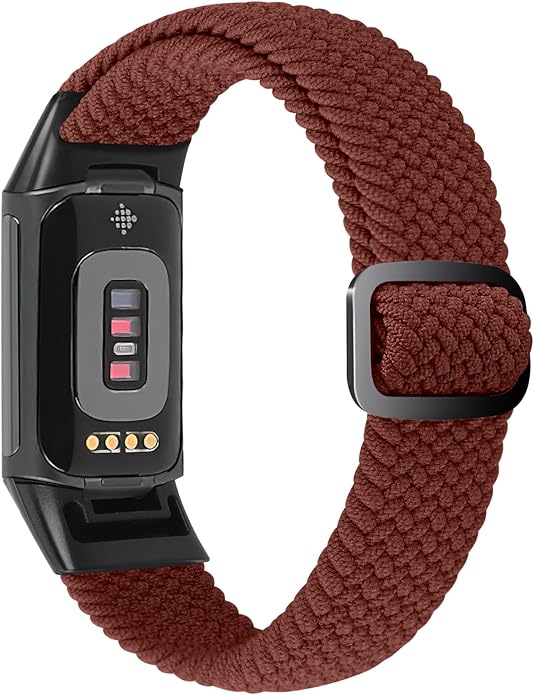 Braided Band Compatible with Fitbit Charge 6/Fitbit Charge 5, Soft Nylon Solo Loop Adjustable