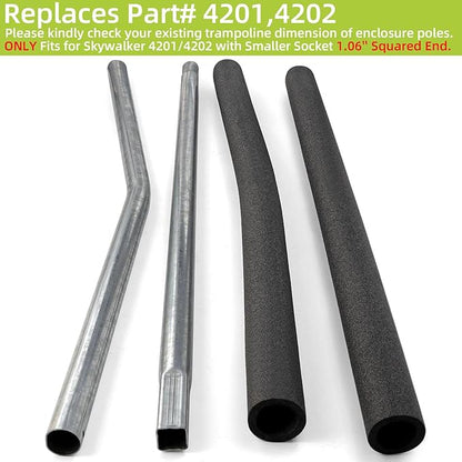 Trampoline Poles Replacement for Skywalker Or Jumpzylla,Galvanized Trampoline Enclosure Pole for