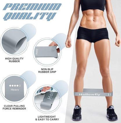 12 Pcs Latex Resistance Loop Exercise Bands for Booty Workout Stretch Exercise Bands Non Slip for