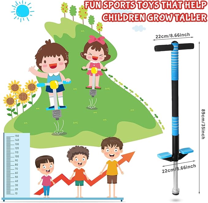 Leitee 3 Pcs Pogo Stick for Kids Age 6 and Up, Suitable for 40-80 lbs, Soft Foam Jump Stick for