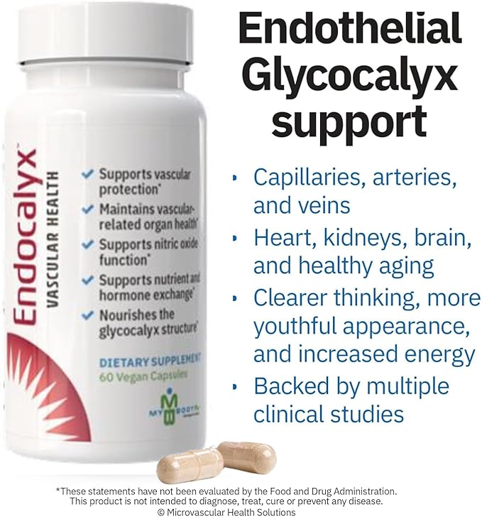 Endocalyx Supplement - Endothelial Glycocalyx Support 60 Capsules - Vascular & Microcirculation