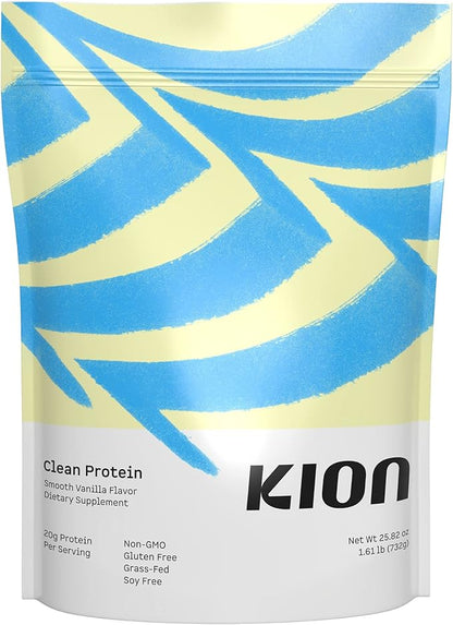 Kion Clean Protein | Grass-Fed & Pasture-Raised Whey Isolate Protein Powder | Smooth Vanilla | 30
