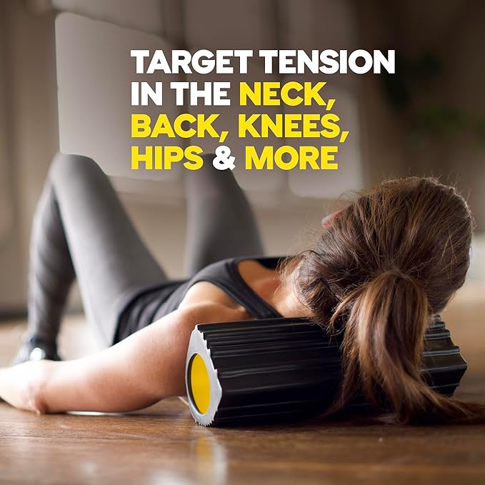 TRX Training Rocker Myofascial Release Roller, Neck and Back Massage Roller for Muscles, Round Foam