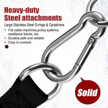 Heavy Duty Metal Workout Handles，Replacement Grip Attachments for Cable Machines, Resistance Bands