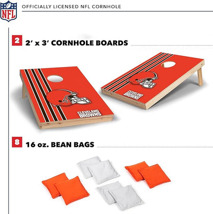 NFL 2' x 3' Solid Wood Cornhole Set with Direct Print HD Team Graphics – Great Gift for Any