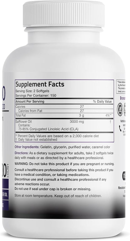 Bronson CLA 3000 Extra High Potency Supports Healthy Weight Management Lean Muscle Mass