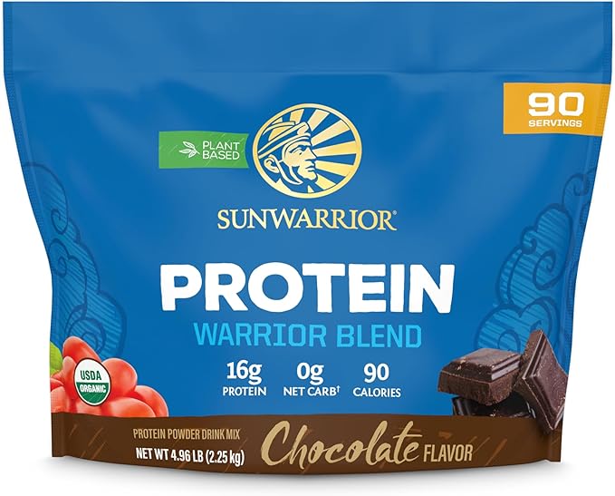 Organic Plant Based Protein Powder | Vegan Organic Protein Powder Chocolate Flavored with BCAA