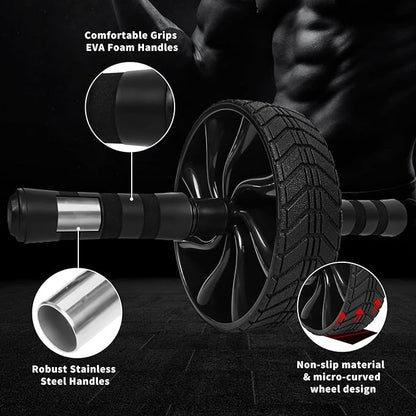 Ab Roller Wheel - AGREJO Ab Workout Equipment for Abdominal & Core Strength Training, Home Gym