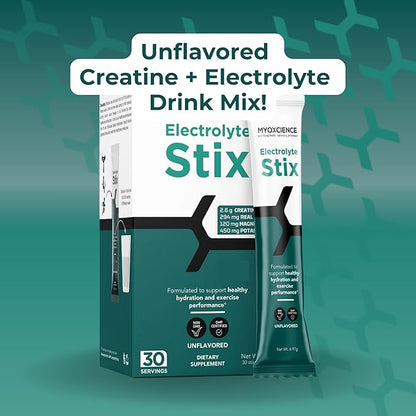 MYOXCIENCE Electrolyte STIX | Creatine Electrolyte Powder | Recovery from Exercise & Muscle