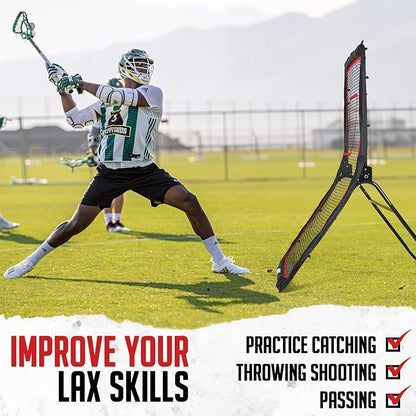 Lacrosse Rebounder, 4x7FT/4x6FT Lacrosse Rebound for Backyard with 5 Rebound Angles, Target Strip