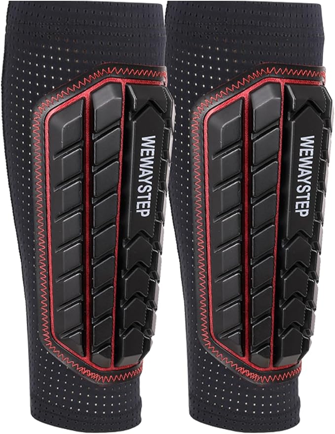 Shin Guards Soccer Kids Youth, Adult Shin Guards with Honeycomb Padding，Breathable & Anti-Slip Calf