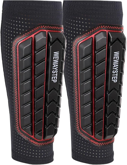 Shin Guards Soccer Kids Youth, Adult Shin Guards with Honeycomb Padding，Breathable & Anti-Slip Calf