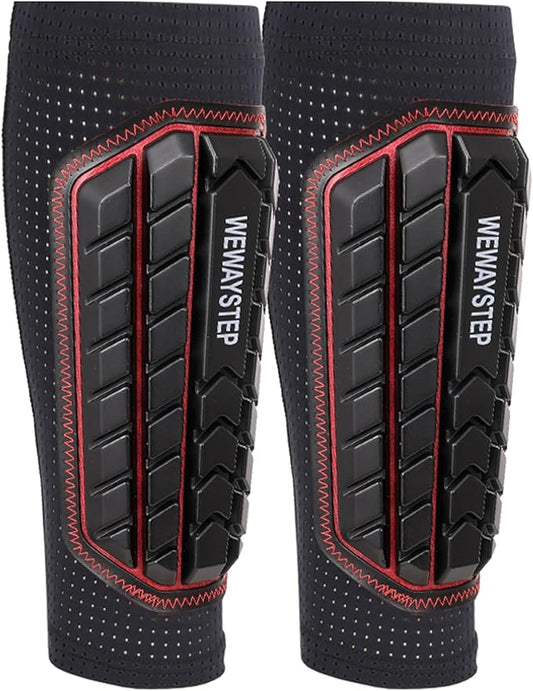 Shin Guards Soccer Kids Youth, Adult Shin Guards with Honeycomb Padding，Breathable & Anti-Slip Calf