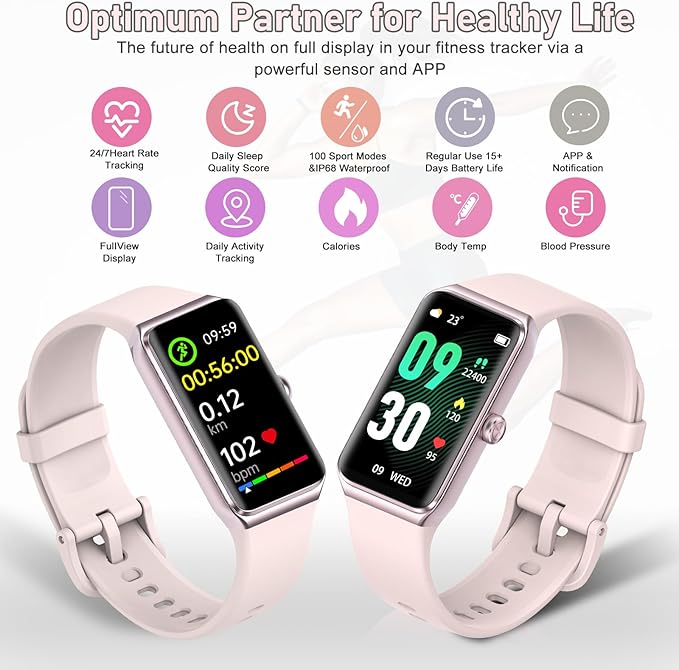Fitness Tracker with Step Counter/Calories/Stopwatch, Activity Tracker, Health Tracker with Heart