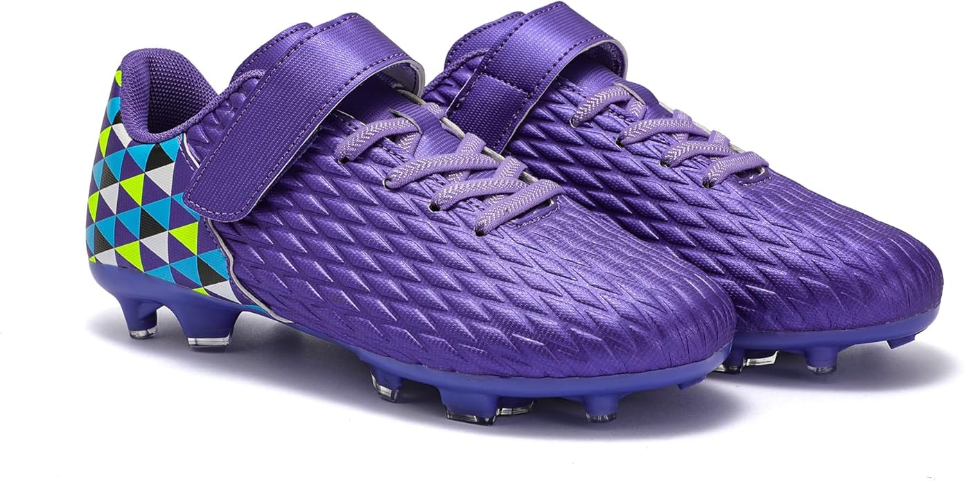Soccer Cleats for Kids & Youth | Lightweight Football Shoes for Firm Ground | Durable Girls & Boys