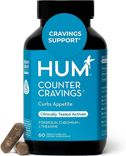 HUM Counter Cravings Chromium Supplements with L Theanine, Seaweed Extract & Forskolin to Help
