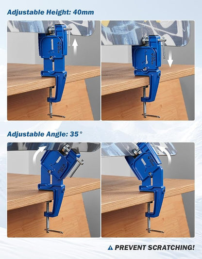 JOYTUTUS Ski and Snowboard Vises for Tuning, Edges and Waxing, Non-Slip Snowboard Clamp with Rubber