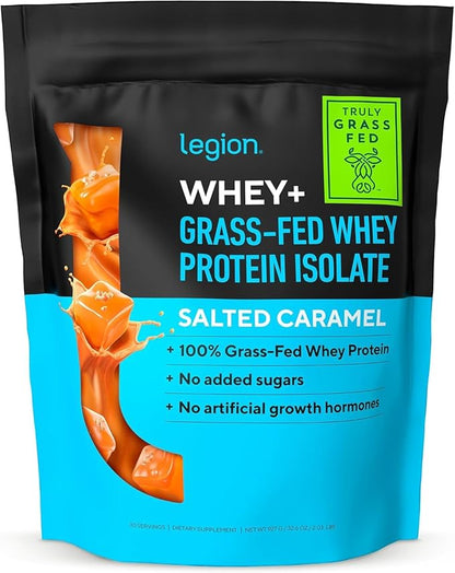 LEGION Whey+ Protein Whey Isolate from Grass Fed Cows - Whey Protein Isolate Powder Low Calorie