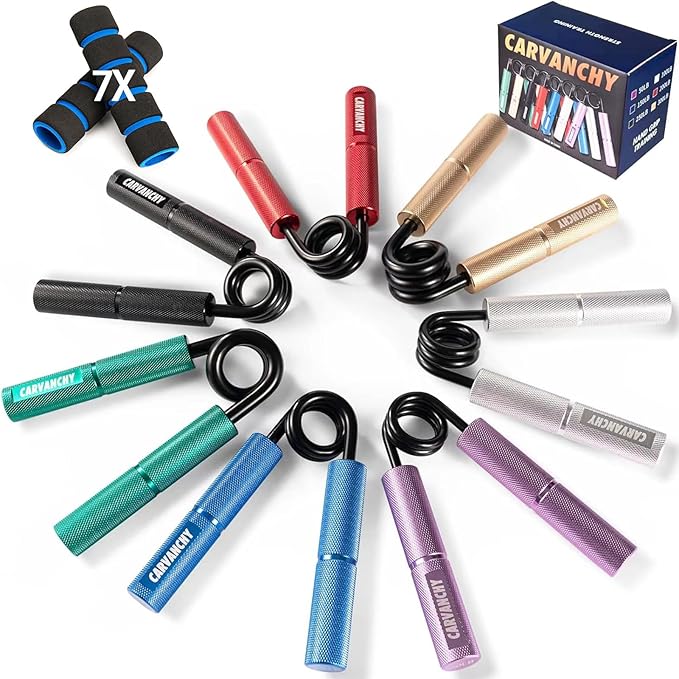 Grip Strength Trainer Set, 50-300LB(6 Pack), Wrist Forearm Strengthener, Metal No Slip, Hand Grip