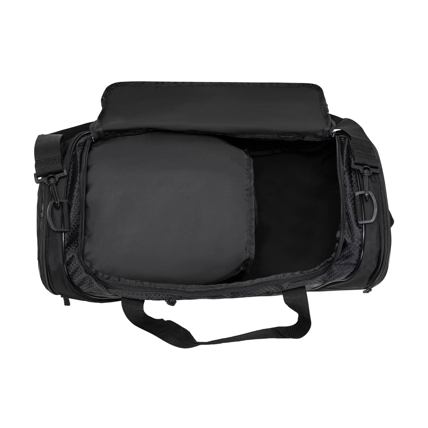 PUMA Contender Duffel Bag with Removable Strap & Shoe Pocket, Black, One Size