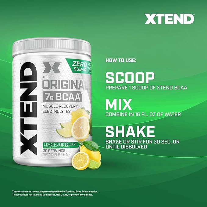 Xtend XTEND Original BCAA Powder 7g BCAA and 2.5g L-Glutamine, Sugar Free Post Workout Muscle