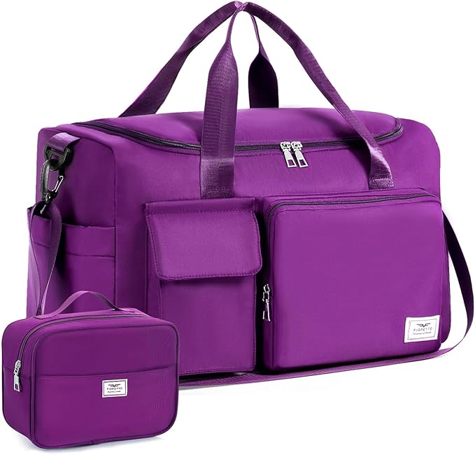 FIORETTO Women's Gym Duffle Bag with Shoes Compartment, 37L Capacity, Ideal for Travel, Gym