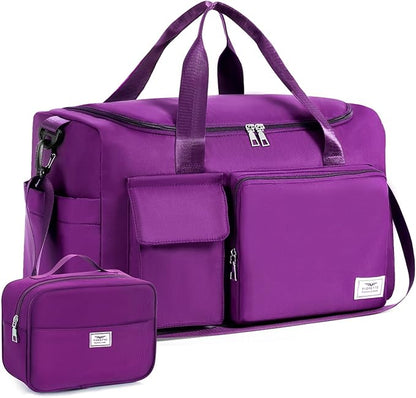 FIORETTO Women's Gym Duffle Bag with Shoes Compartment, 37L Capacity, Ideal for Travel, Gym