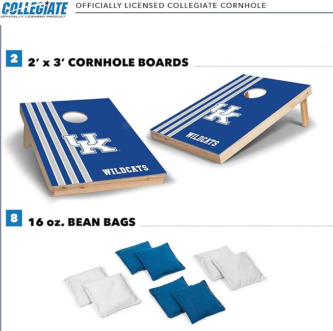 2' x 3' Solid Wood Cornhole Set with Direct Print HD Team Graphics – Great Gift for Any NCAA Fan!