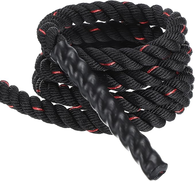 MECCANIXITY Battle Rope 10ft x 1 Inch Polyester Workout Rope Heavy Fitness Exercise Rope for