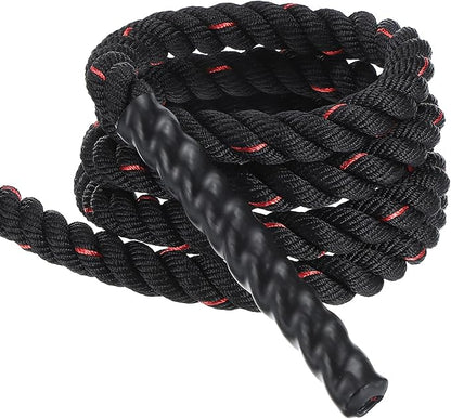 MECCANIXITY Battle Rope 10ft x 1 Inch Polyester Workout Rope Heavy Fitness Exercise Rope for