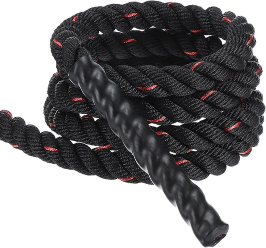 MECCANIXITY Battle Rope 10ft x 1 Inch Polyester Workout Rope Heavy Fitness Exercise Rope for