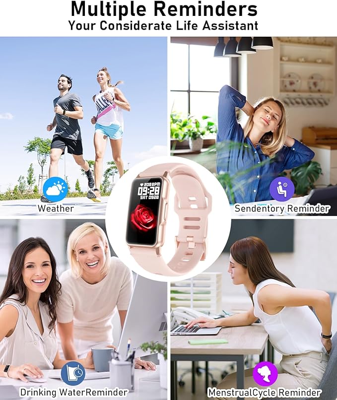 Smart Watch Fitness Tracker with 24/7 Heart Rate, Blood Oxygen Blood Pressure Monitor Sleep Tracker