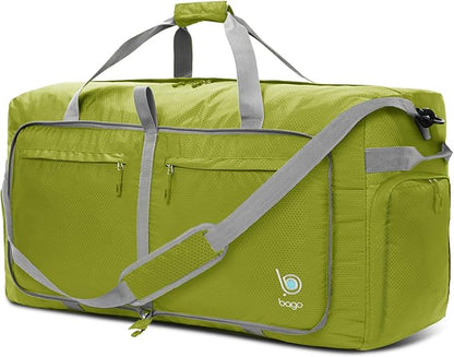 Bago Large Foldable Duffel Bags for Traveling Women & Men - 120L Packable Duffle Bag for Travel