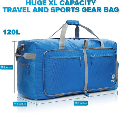 Bago Large Foldable Duffel Bags for Traveling Women & Men - 120L Packable Duffle Bag for Travel