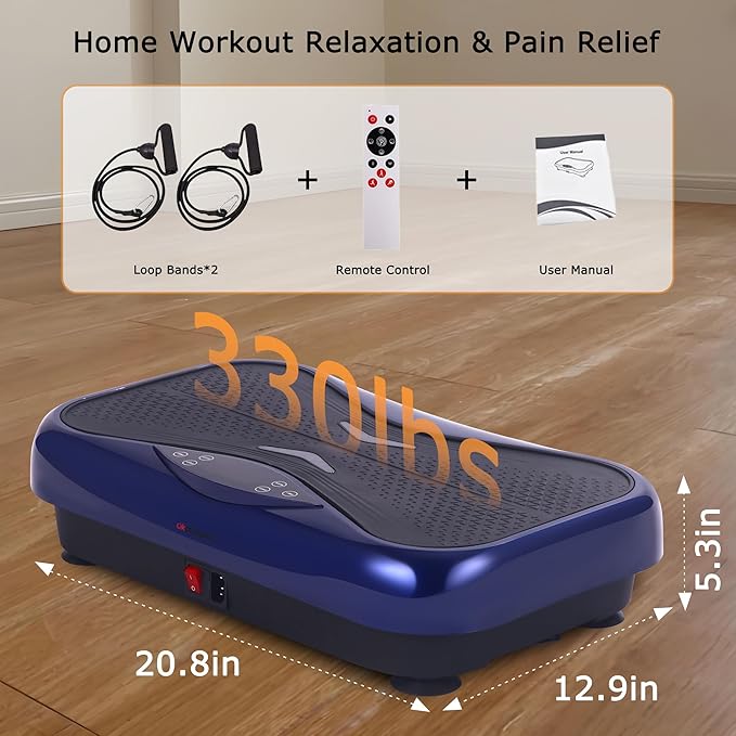 Whole Body Vibration Plate Exercise Machine ??Power Vibrating Plate for Lymphatic Drainage Weight