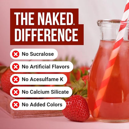 NAKED Creatine - Strawberry Flavored Creatine Monohydrate - Real Strawberry Powder, No Additives