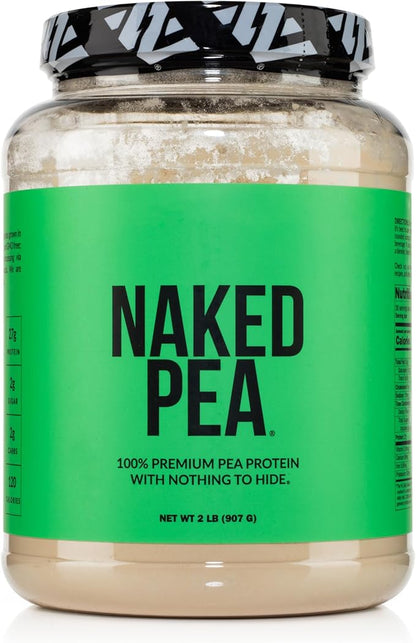 NAKED Pea - 2LB 100% Pea Protein Powder from North American Farms - Unflavored Vegan Pea Protein